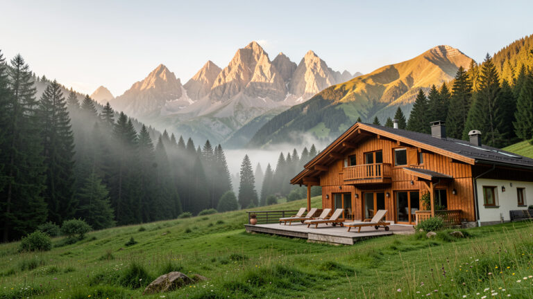 Hôtel chaleureux installé dans un paysage naturel du massif du Sancy, entouré de prairies alpines, de forêts et de montagnes volcaniques.